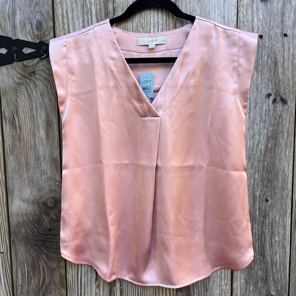 Ann Taylor Loft Tops - ANN TAYLOR LOFT Rose Pink Small Cap Sleeve Women’s Blouse Top Women’s XSP NWT